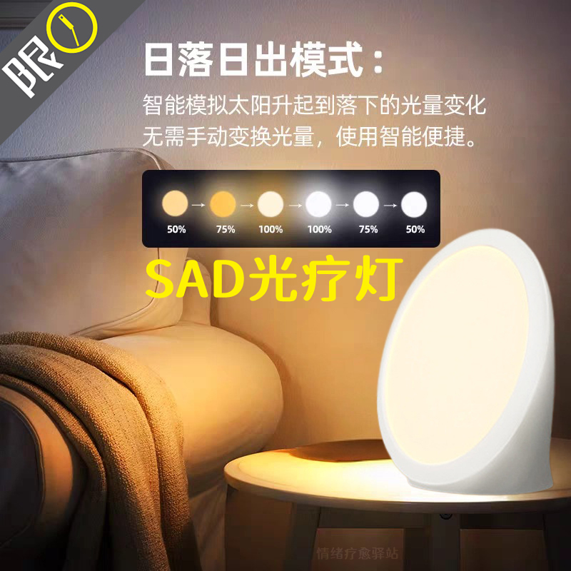Sad Light Therapy Lamp 10000Lux Mood Lamp Full Spectrum Sun Lamp Seasonal Depression Simulation Sunrise Led Lamp