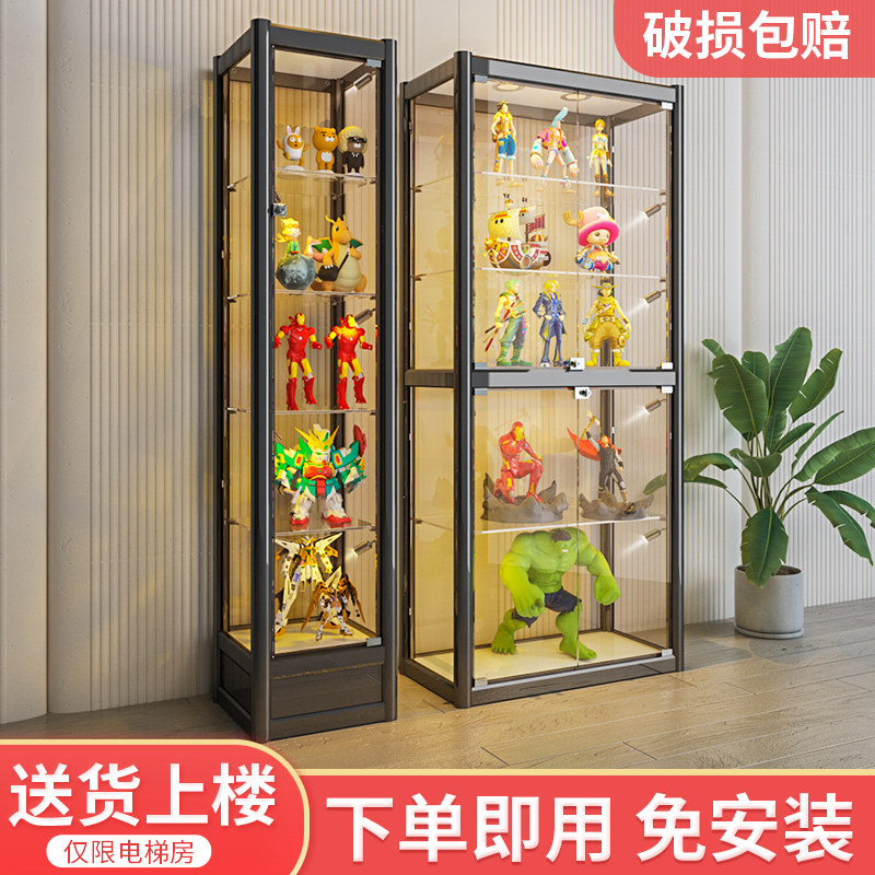 Hands-on display case Gift Prizes Model Le High Dust Resistant Transparent Glass Display Case for Home Containing Cabinet-Taobao