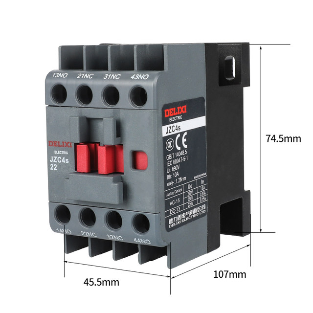 Delixi contact intermediate relay JZC4S-22 2 open 2 closed 36V 220V 380V optional