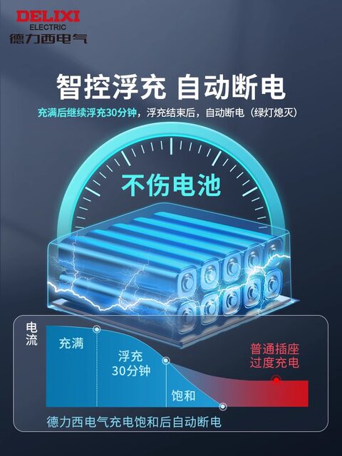 Delixi Electric Vehicle Charging Protector Automatic Power-Off Socket Anti-Overcharging Smart Timer Power Strip