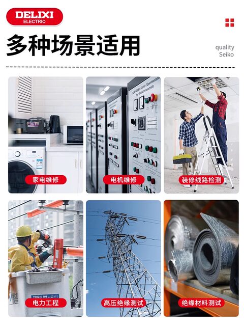 Delixi Insulation Resistance Detector 500V Aluminum Shell Electrical Shaker 1000V Megohm Meter 2500V Hand-Cranked Zc25