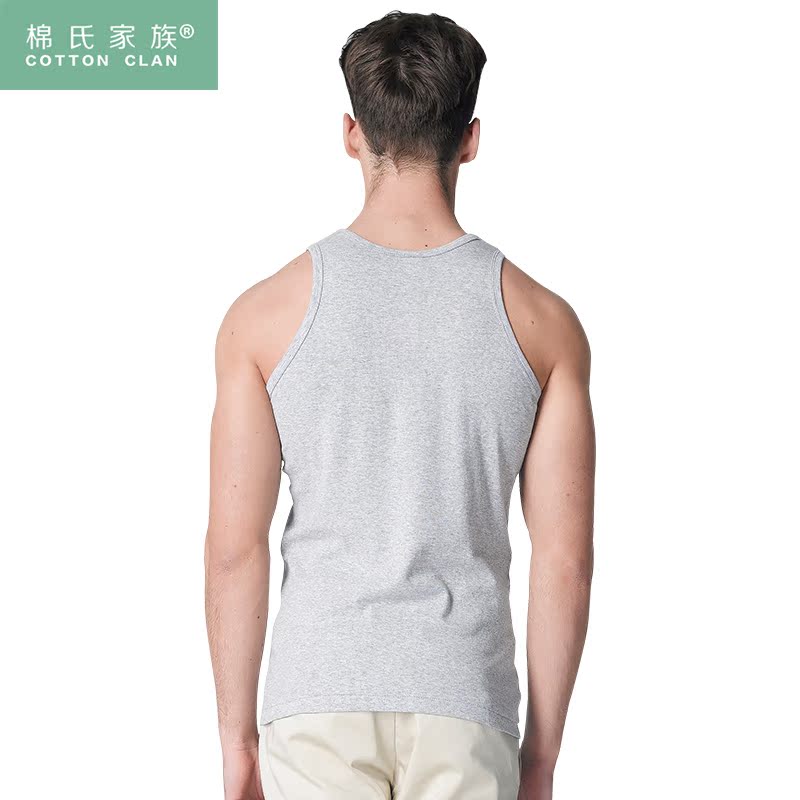 mens gia đình cotton bông vest nam thanh niên dưới thở thân hình áo thể thao màu trắng thể dục vest.