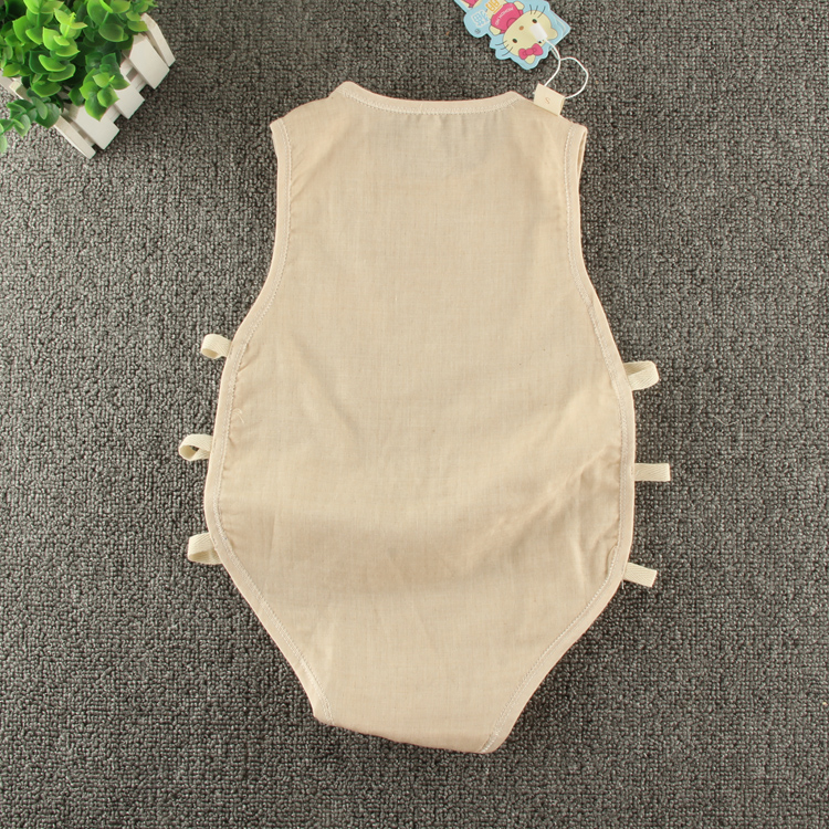 Bé bib mỏng bé onesies không tay mùa hè mở tập tin 哈 quần áo đồ ngủ