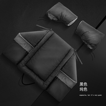 Electric motorcycle windshield in winter with velvet thickened pedal battery car double-sided waterproof cold-proof and warm protection