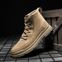 Martin boots mens retro casual British middle-top high-top leather boots motorcycle rider leather military boots tooling desert boots