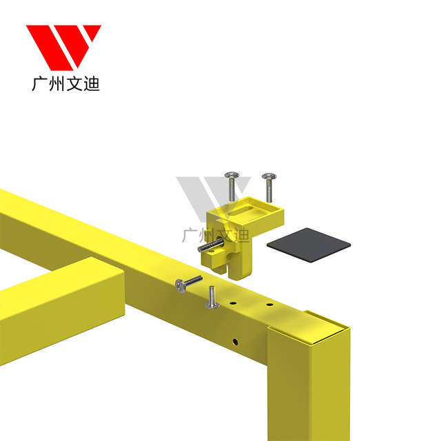 [50 Square Tube D-Shaped Leg]Office Furniture Hardware Factory Office Furniture Desk Steel Frame Support Leg