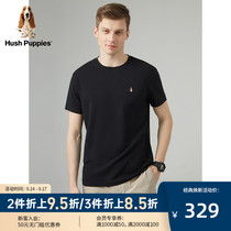 Hush Puppies Hush Men's Summer Solid Color Simply put colorful short-sleeved T-shirt )PD-29316D