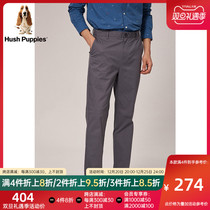 Hush Puppies Leisurewear Men's New Men's Straight Loose Business Casual Pants) PQ-29533D