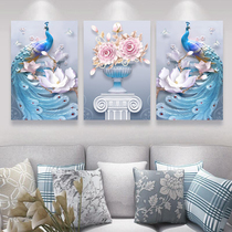 Mona Lisa cross stitch 2021 New thread embroidery living room large peacock figure triptome full embroidery hand