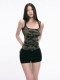 American Retro U-Neck Camouflage Camisole for Women, Summer 2025 New Style, Slimming Hot Girl Sleeveless Short Top