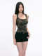 American Retro U-Neck Camouflage Camisole for Women, Summer 2025 New Style, Slimming Hot Girl Sleeveless Short Top