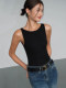 One-Line Neckline Tank Top for Women, Summer Outerwear, 2025 New Style, Sexy and Slim-Fitting, Retro Design, Sleeveless French-Style Top