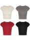 Sexy Off-Shoulder Short-Sleeve Tight-Fitting T-Shirt for Women, New Summer Slim-Fit Design, Niche Hot Girl Short Top