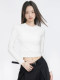2025 Korean Style New Slim-Fit Long-Sleeve T-Shirt for Women, Summer and Autumn Short Style for Petite Figures, Basic Versatile Base Shirt Top