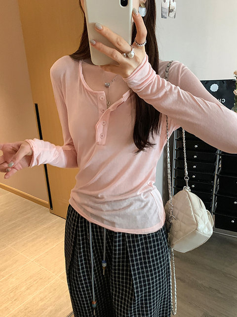 White Long-Sleeved Sun Protection Shirt, T-Shirt for Women, Summer 2025 New Style, Lazy, Slimming, Beautiful, Thin Top for Women