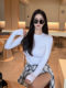 Women's Inner Layer Knit Sweater, Autumn/Winter 2025 New Style, Slim-Fit Long-Sleeve T-Shirt with Thin Fleece, Thickened and Slimming Top