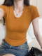 Age-Reducing Round-Neck Korean-Style Short-Sleeved T-Shirt for Women, Summer 2025 New Style, Tight-Fitting, Slimming, Regular Shoulder, Inner Wear Top