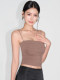 Short Sleeveless Camisole with Chest Pads for Women, Summer Inner Wear, Beautiful Back, Slimming and Flattering Base Top