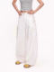 White High-Waisted Straight-Leg Scimitar Jeans 2025 Summer and Autumn Thin Breathable Cool Loose Wide-Leg Jeans