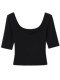 2025 Super Trendy Age-Reducing U-Neck Spicy Girl Mid-Sleeve Top for Women, Summer Slim-Fit Korean Style Cool Chic Beautiful T-Shirt