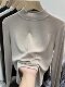 Solid Color Half-High Collar Base Shirt for Women, Autumn and Winter 2025 New Stylish Long-Sleeve T-Shirt for Layering with a Small Stand Collar Top