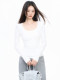 2025 Korean Style U-Neck Long-Sleeve T-Shirt for Women, Spring, Autumn, and Winter, Sexy Tight-Fitting Low-Neck Exposed Collarbone Inner Layer Base Shirt Top