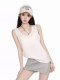 American Style Spicy Girl Lazy Style White Tank Top for Women 2025 Summer New Outerwear Loose Camisole Sleeveless Top
