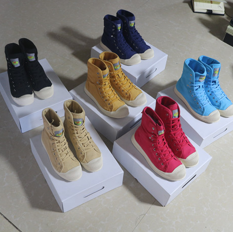 New winter high-top durable cotton canvas shoes light and comfortable non-slip all-match trend men's and women's casual shoes