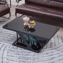 Office sofas tea table Composition minimalist modern living room Small family type reception room Tea table tempered glass tea table