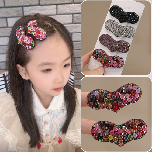 Детская заколка для волос, шпильки для волос, челка, аксессуар для волос в виде сердечка