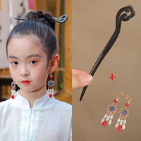 Комплект, китайская шпилька, синие клипсы, румяна, китайский стиль, 1 пары