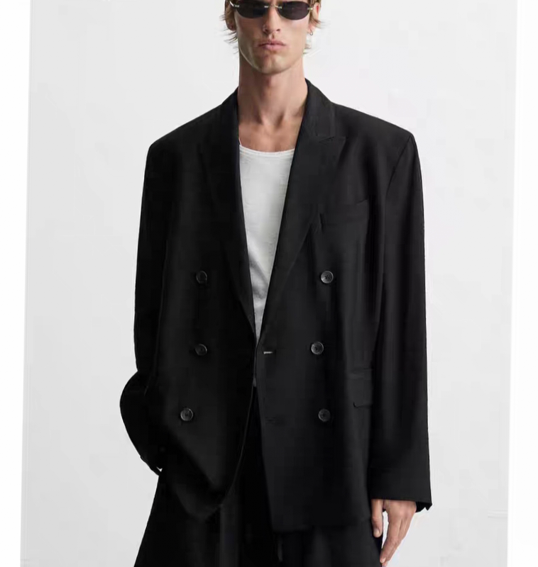 Za2025 Autumn New Arrival Men's Clothing Draped Loose Fit Casual Blazer 5668114 407