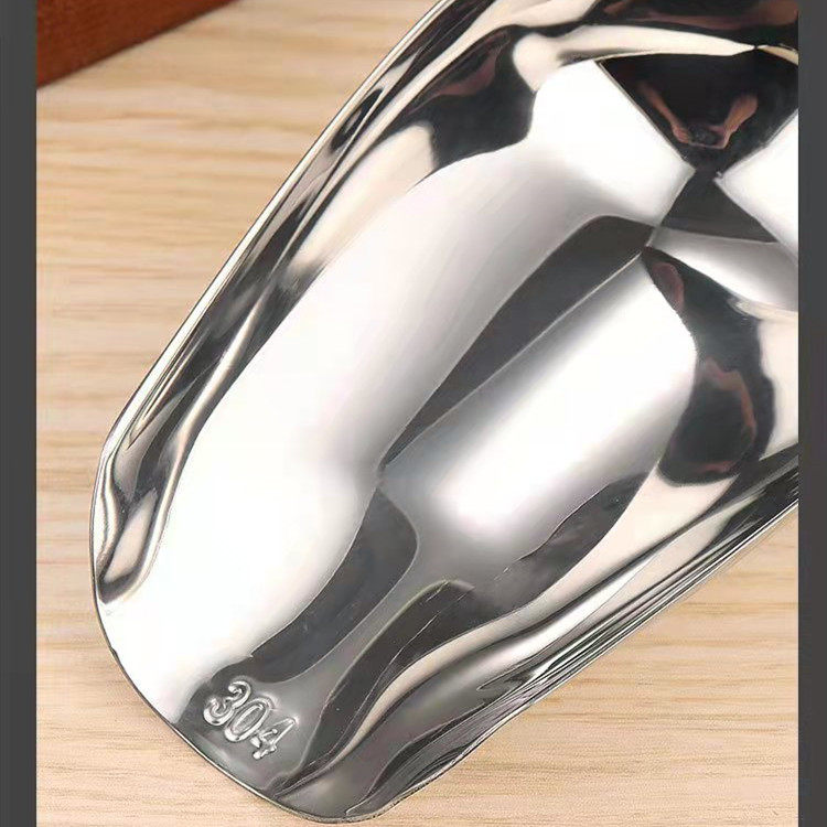 304 stainless steel ice shovel thickened round shovel rice shovel grain flour food dried fruit shovel tea popcorn melon seeds