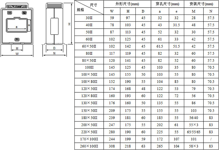 安科瑞厂家直销低压电流互感器AKH-0.66/30I 300/5 互感器,测量型互感器