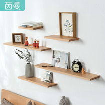 Inman Nordic word partition Living room solid wood wall shelf Bedroom TV wall Hickory wall shelf