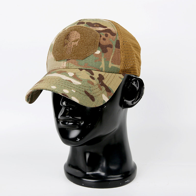 Punisher CP all-terrain camouflage baseball cap MC camouflage tactical soldier cap summer breathable mesh training cap