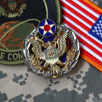 US USAF Flight Monarch Headquarters Diligent Identification Badge With Cap Badge Badge Badge Badge of the Army Metallic Badge