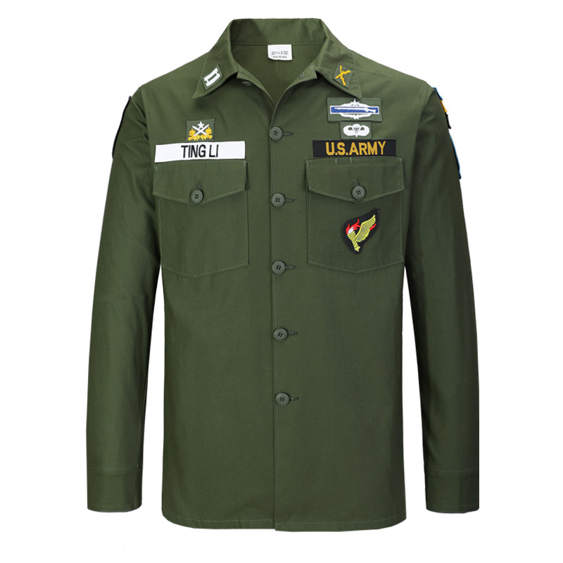 OG107 shirt John Lennon The same military fan working dress shirt Amei click the ancient Vietnam War TCU military uniform