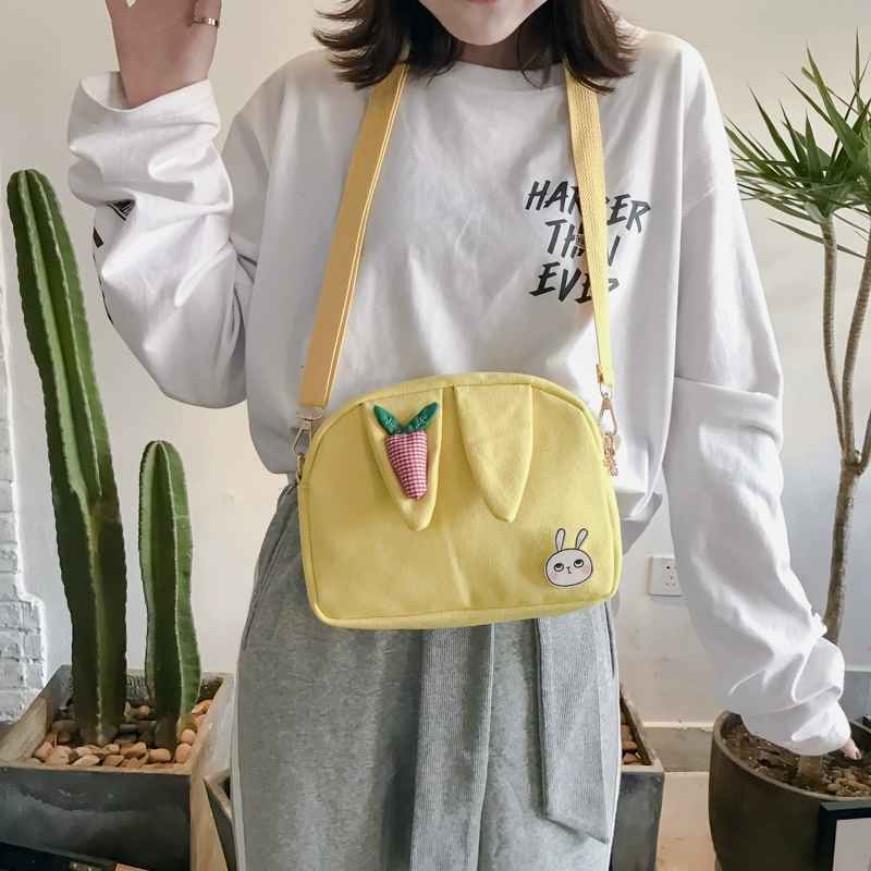 MUMU sản phẩm tốt Cô gái Nhật Bản trái tim dễ thương tai thỏ Túi Messenger Túi mềm vai em gái hoạt hình xung quanh - Carton / Hoạt hình liên quan các hình sticker dễ thương