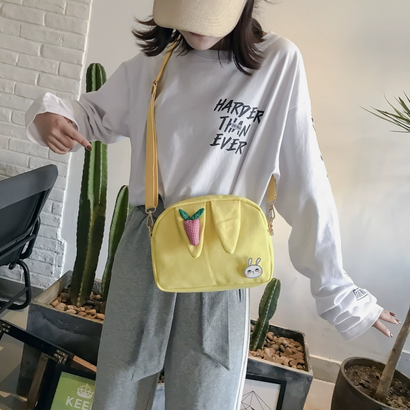 MUMU sản phẩm tốt Cô gái Nhật Bản trái tim dễ thương tai thỏ Túi Messenger Túi mềm vai em gái hoạt hình xung quanh - Carton / Hoạt hình liên quan các hình sticker dễ thương