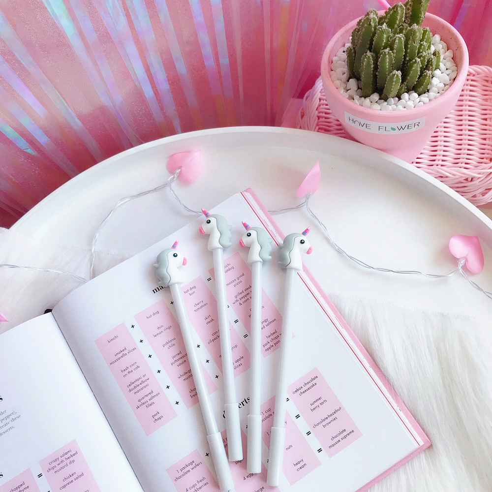MUMU sản phẩm tốt cô gái Nhật Bản tim phim hoạt hình lân chữ ký bút cuốn sách sinh viên viết gel bút hoạt hình xung quanh sticker ngôi sao