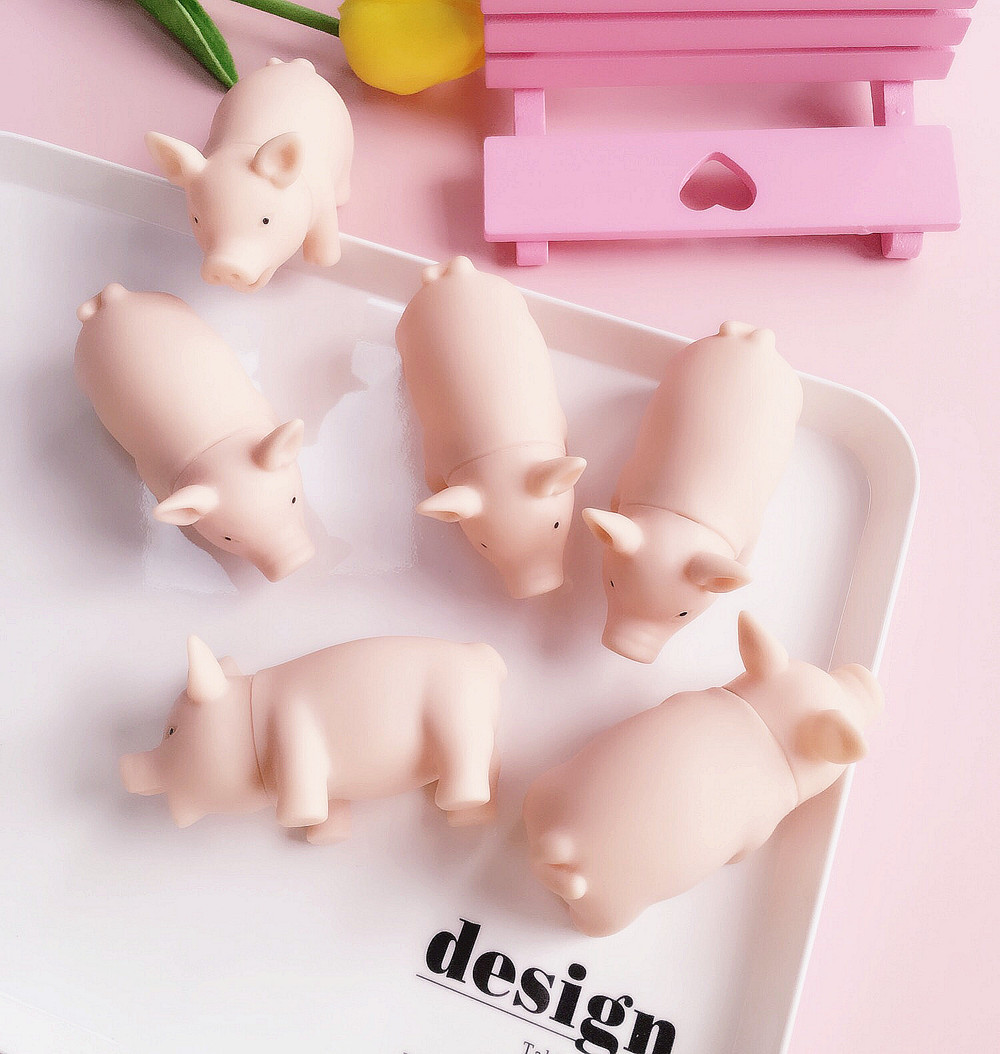 MUMU sản phẩm tốt Dễ thương Nhật Bản mini màu hồng búp bê búp bê âm thanh lợn vent đồ chơi anime xung quanh - Carton / Hoạt hình liên quan hình sticker dễ thương