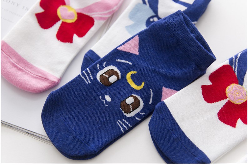 MUMU sản phẩm tốt Nhật Bản Sailor Moon Vớ Phim Hoạt Hình Luna Cát Vớ Vớ Mềm Chị Anime Ngoại Vi các hình sticker dễ thương