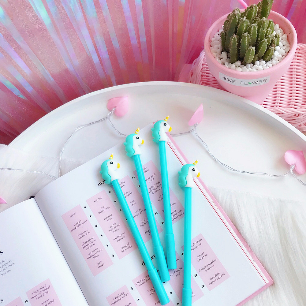 MUMU sản phẩm tốt cô gái Nhật Bản tim phim hoạt hình lân chữ ký bút cuốn sách sinh viên viết gel bút hoạt hình xung quanh sticker ngôi sao