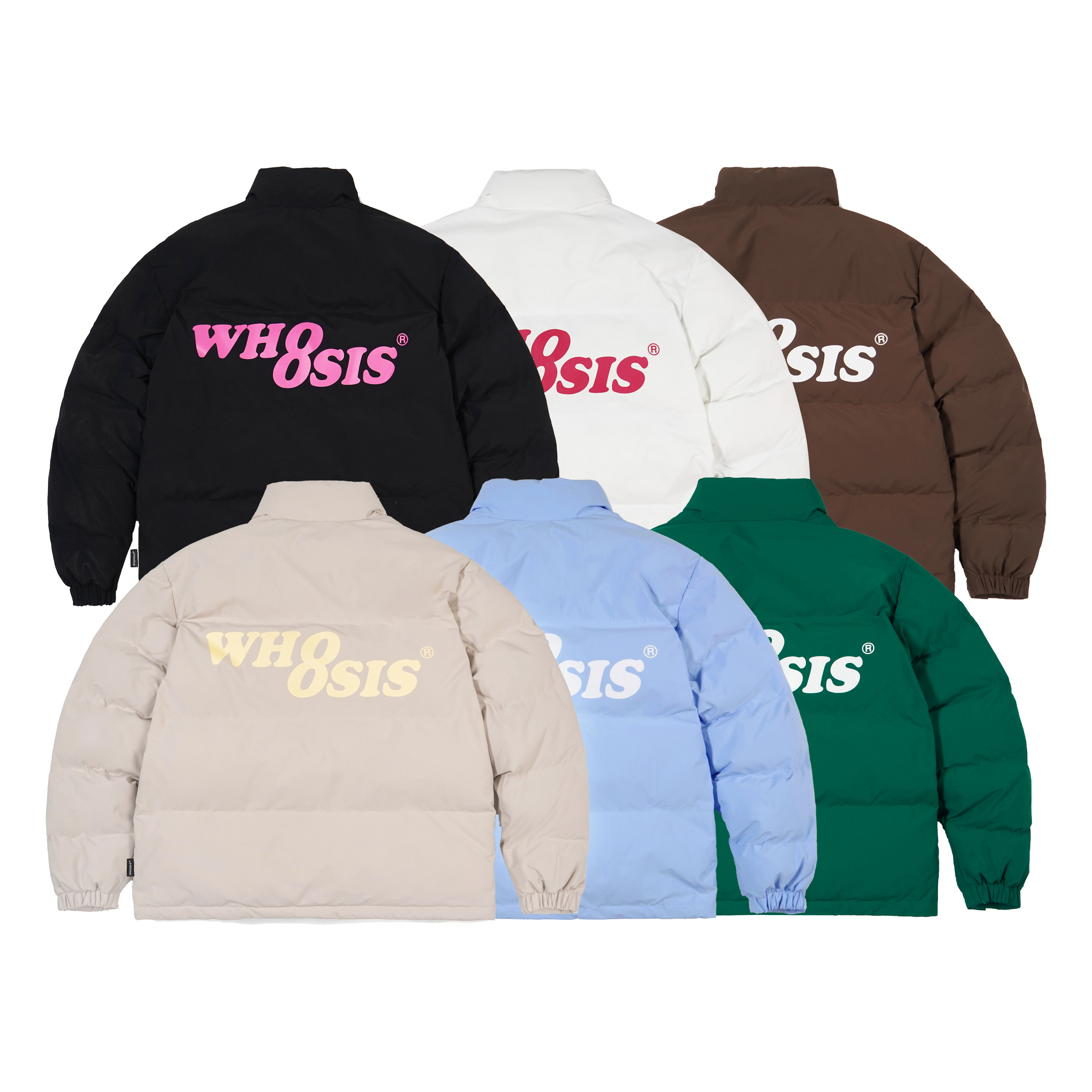 WHOOSIS (not known) Classic 8 words logo base cotton clothes autumn winter warm jacket male and female tide-Taobao