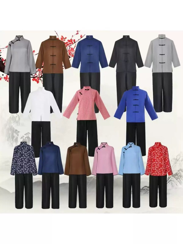 Nostalgic Performance Costumes from the 70S and 80S during the Cultural Revolution, for Young Workers Sent to the Countryside and Rural Women