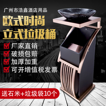 Stainless steel hotel trash can lobby with smoke-out hotel with vertical elevator entrance hotel corridor with ash bucket large