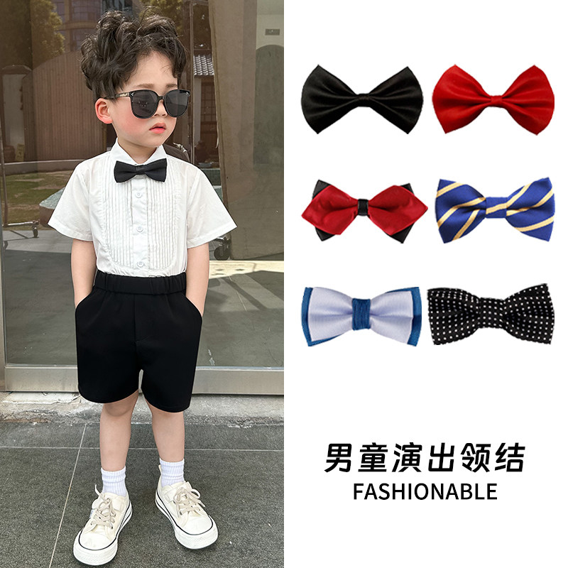 Ocean-gas children lead boy suit gown shirt butterfly knot handsome gas male baby 100 lap joint Inn Wind-Taobao