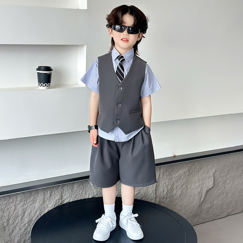Boys' suit set: summer academy style graduation outfit for kindergarten boys  - perfect for little presenters and