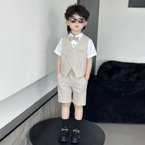Sixty-one host boys dress summer childrens suit suit flower girl birthday suit catwalk boy performance suit